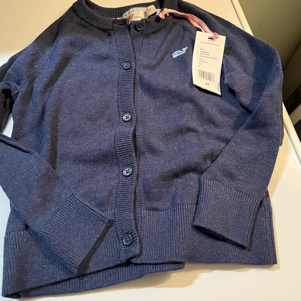 Vineyard Vines Kids Dark Blue Cardigan
